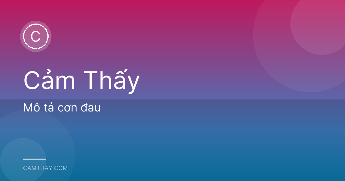 Mô tả cơn đau