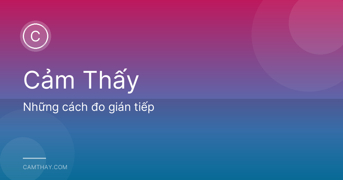 Những cách đo gián tiếp